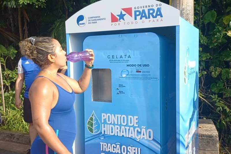 Leia mais sobre o artigo Cosanpa entrega ponto de hidratação para visitantes do Parque do Utinga